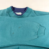 Vintage 90's Premium Heavyweight Teal Blank Crewneck Sweatshirt