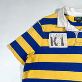 Vintage 90s Polo Ralph Lauren Class K1 Rugby Shirt Blue Yellow