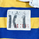 Vintage 90s Polo Ralph Lauren Class K1 Rugby Shirt Blue Yellow