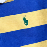 Vintage 90s Polo Ralph Lauren Class K1 Rugby Shirt Blue Yellow