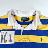 Vintage 90s Polo Ralph Lauren Class K1 Rugby Shirt Blue Yellow