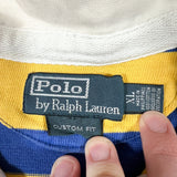 Vintage 90s Polo Ralph Lauren Class K1 Rugby Shirt Blue Yellow