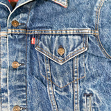 Vintage 80's Levi’s Cotton Flannel Lined Denim Jacket