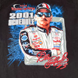 Vintage 2001 Dale Earnhardt NASCAR Winston Cup Series Schedule T-Shirt
