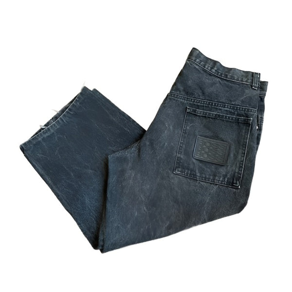 希少　BOSS 80s USA製 BLACK BAGGY DENIM FADE 希少 BOSS 80s USA製 BLACK BAGGY DENIM FADE