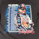 Vintage 2001 Dale Earnhardt NASCAR Winston Cup Series Schedule T-Shirt