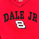 Vintage Y2K Dale Jr #8 Red NASCAR Fleece Pullover Sweatshirt