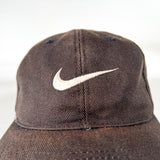 Vintage 90's Nike Swoosh Faded Black Snapback Hat