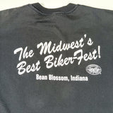 Vintage 1991 ABATE of Indiana Boogie Bean Blossom Biker Fest T-Shirt
