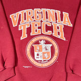 Vintage 90’s Virginia Tech Maroon Seal Logo Crewneck Sweatshirt