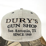 Vintage 90's Dury's Gun Shop Texas Camo Hat