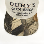 Vintage 90's Dury's Gun Shop Texas Camo Hat