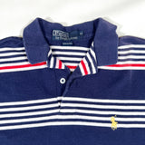 Vintage 90’s Polo by Ralph Lauren USA-Made Navy Red White Stripe Polo Shirt