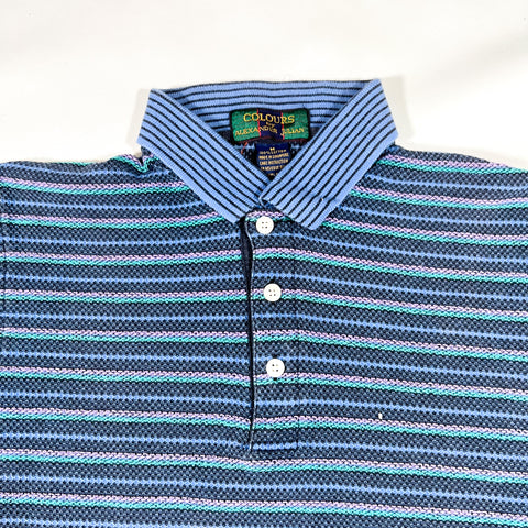 Vintage 90's Colours by Alexander Julian Striped Knit Polo Shirt – CobbleStore Vintage Vintage 90's Colours by Alexander Julian Striped Knit Polo Shirt – CobbleStore Vintage