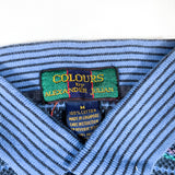 Vintage 90’s Colours by Alexander Julian Striped Knit Polo Shirt