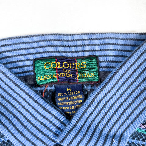 Vintage 90's Colours by Alexander Julian Striped Knit Polo Shirt – CobbleStore Vintage Vintage 90's Colours by Alexander Julian Striped Knit Polo Shirt – CobbleStore Vintage