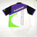 Vintage 90's Team Kawaski Racing Motorcycle Button Up Shirt