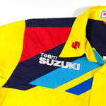 Vintage 90's Team Suzuki Racing Motorcycle Gun Button Up Shirt