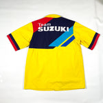 Vintage 90's Team Suzuki Racing Motorcycle Gun Button Up Shirt