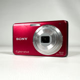 Modern 2009 Sony Cyber-shot DSC-W180 10.1MP Red Digital Camera