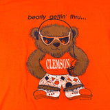 Vintage 1987 Clemson Tigers Bearly Gettin Thru T-Shirt