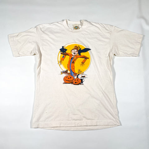 Vintage 90's Halloween Scarecrow Cat Pumpkin T-Shirt