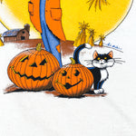 Vintage 90's Halloween Scarecrow Cat Pumpkin T-Shirt