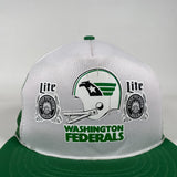 Vintage 80's Washington Federals Miller Lite Trucker Hat