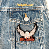Vintage 90s Harley-Davidson Eagle Patch Denim Biker Vest