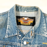 Vintage 90s Harley-Davidson Eagle Patch Denim Biker Vest