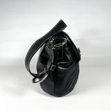 Modern 2010 Coach Black Leather Pleated Shoulder Bag Purse