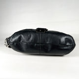 Modern 2010 Coach Black Leather Pleated Shoulder Bag Purse