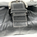 Modern 2010 Coach Black Leather Pleated Shoulder Bag Purse