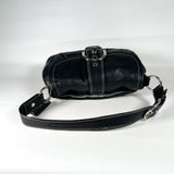 Modern 2010 Coach Black Leather Pleated Shoulder Bag Purse