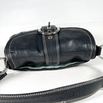 Modern 2010 Coach Black Leather Pleated Shoulder Bag Purse