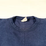 Vintage 90's Indera Navy Blue Waffle Knit Thermal Long Sleeve Shirt