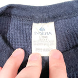 Vintage 90's Indera Navy Blue Waffle Knit Thermal Long Sleeve Shirt