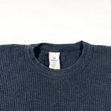 Vintage 90's Indera Black Waffle Knit Thermal Long Sleeve Shirt