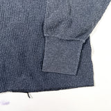 Vintage 90's Indera Black Waffle Knit Thermal Long Sleeve Shirt