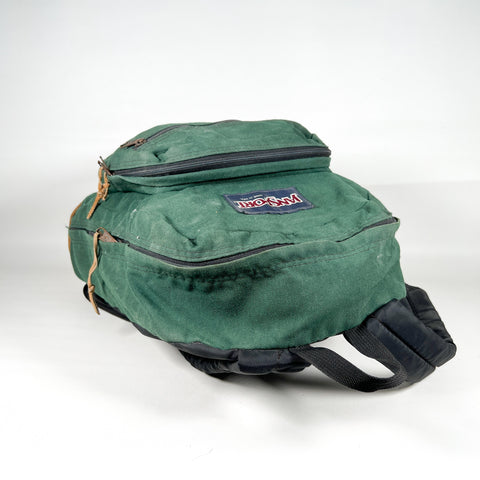 green corduroy jansport backpack Vintage 1993 JanSport Leather Bottom Backpack – CobbleStore Vintage