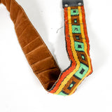 Vintage 70's Woven Geometric Padded Camera Shoulder Strap