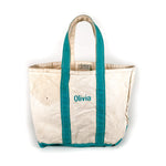 Vintage 90's LL Bean Green Straps "Olivia" Boat and Tote Bag