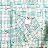 Vintage 60's Dee Cee Western Wear Tapered Plaid Pearl Snap Button Up Shirt