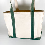 Vintage Y2K LL Bean Green Straps "DAJ" Boat and Tote Bag