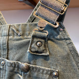 Vintage 2004 Carhartt R27 MOS 34x29 Moss Green Insulated Overalls