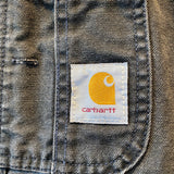 Vintage Y2K Carhartt Black Duck Canvas 32x31 Bib Overalls