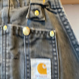 Vintage Y2K Carhartt Black Duck Canvas 32x31 Bib Overalls