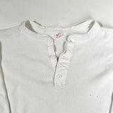 Vintage 70's Healthknit White Thermal Henley Long Sleeve Shirt
