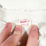 Vintage 70's Healthknit White Thermal Henley Long Sleeve Shirt