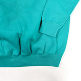 Vintage 80's Teal Hanes Her Way Raglan Crewneck Sweatshirt